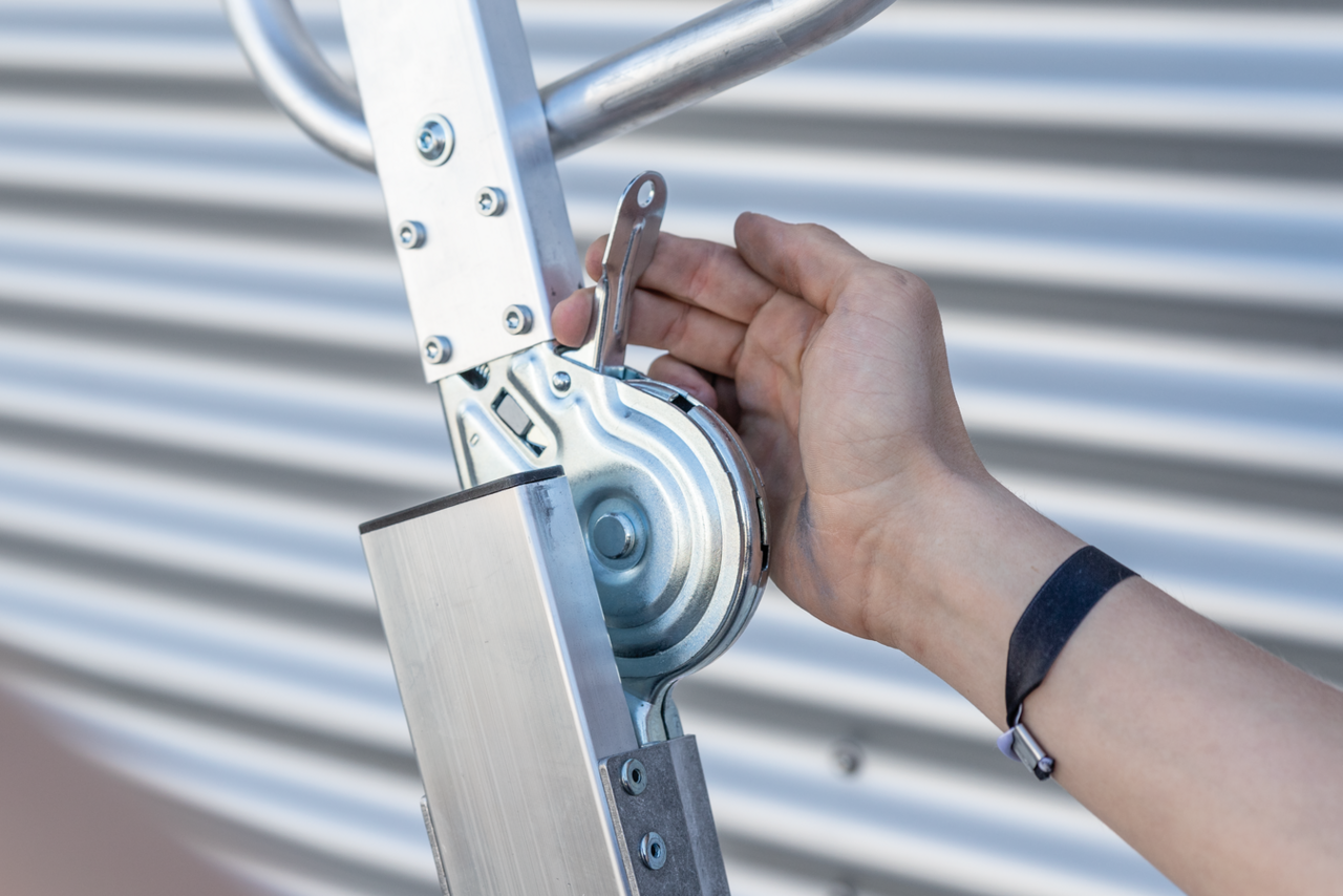 Roossien Aluminium platformtrap 3 treden, inklapbare handgrepen