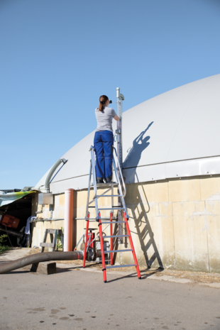 Roossien Aluminium platformtrap 3 treden, inklapbare handgrepen