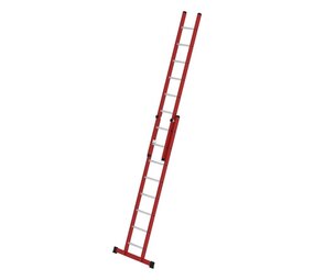 Roossien Kunststof 2-delige opsteekladder, 2x8 sporten met stabilisatiebalk