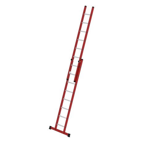 Roossien Kunststof 2-delige opsteekladder, 2x8 sporten met stabilisatiebalk