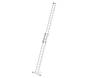 Roossien 2-delige aluminium optrekladder, 2x15 met stabilisatiebalk