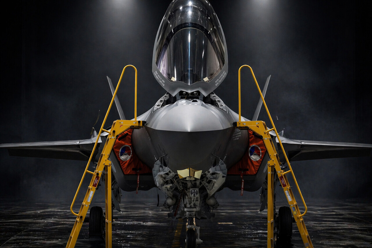 Roossien Yellow Aircraft ladder F-35 Lockheed Martin Lightning II
