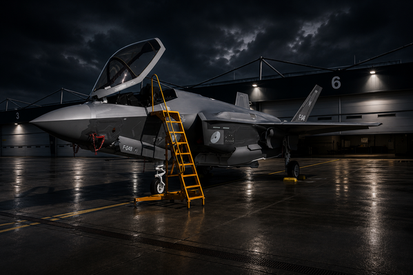 Roossien Yellow Aircraft ladder F-35 Lockheed Martin Lightning II