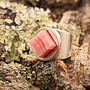 Rhodochrosiet ring 'Rhodon', gezet in massief 925 zilver