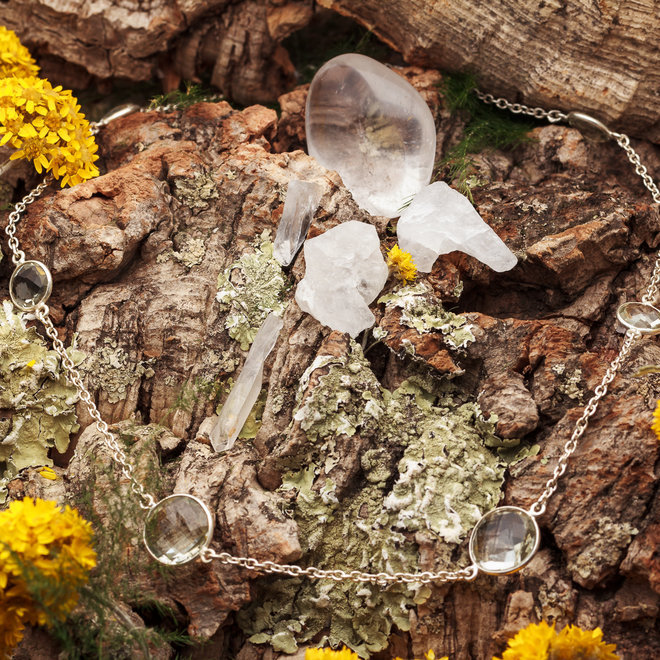 Bergkristal ketting 'Amor'