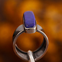 Lapis Lazuli Ring Blacksilver Rechthoek