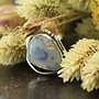 Lightning Ridge opaal ring 'Orbis' gezet in 925 zilver uit eigen atelier