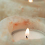 Zoutkristal waxinelicht houder