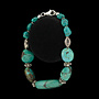 Turkoois armband 'Maya', uit eigen kralen atelier