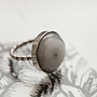 Zonnekwarts ring 'Bapala', gezet in 925 zilver