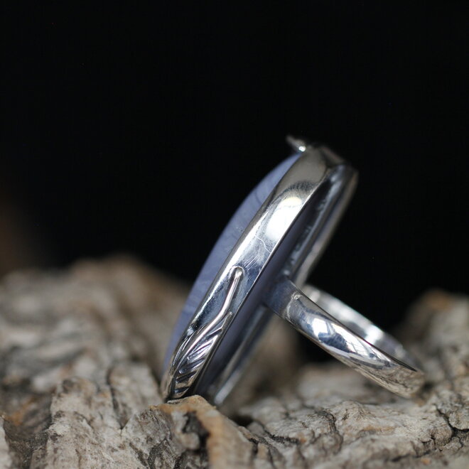 Blue LaceChalcedoon Ring "Calliope"