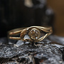Exclusieve 14 kt gouden ring met 0,45ct diamant "Luna"