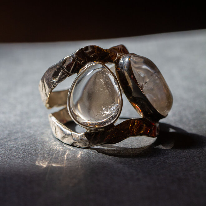 Bergkristal ring "Grandes Jorasses"