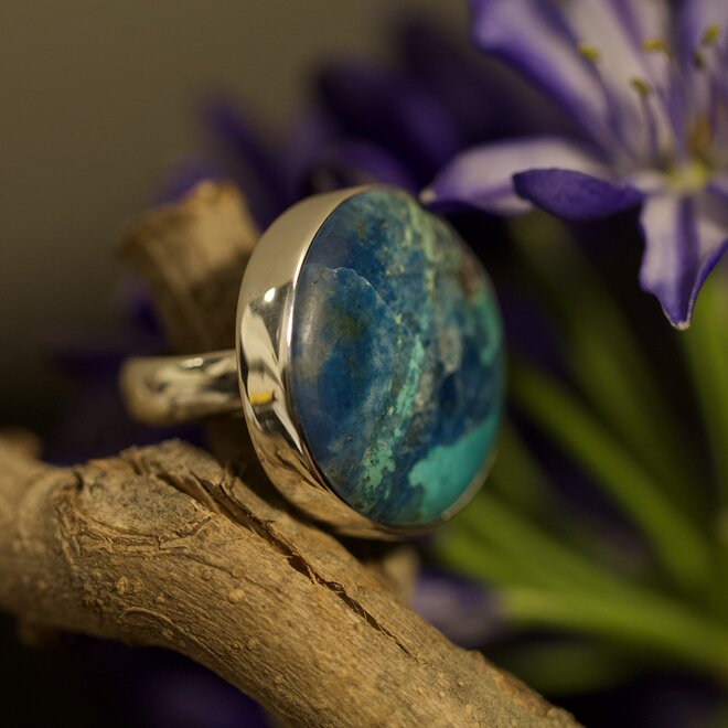 Chrysocolla ring "Vila do Conde"