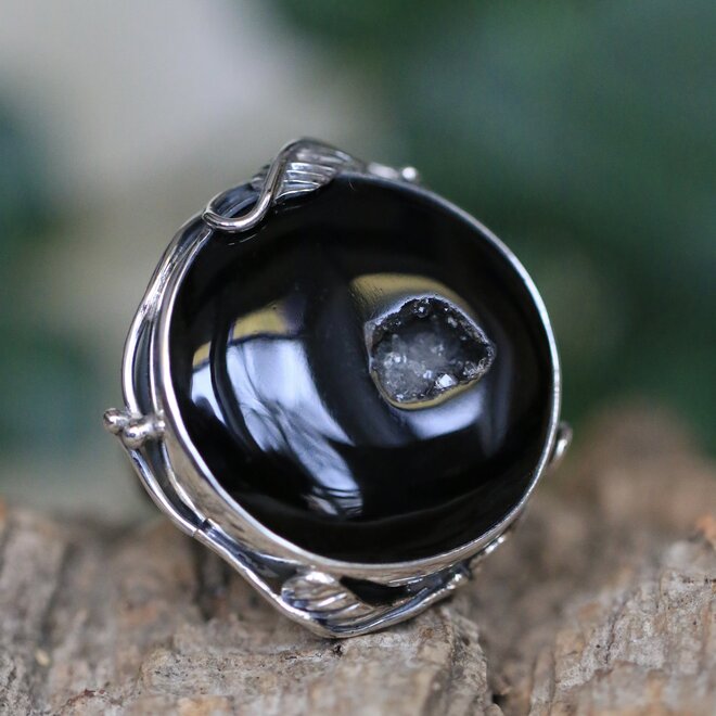 Druzy onyx ring "Al Nath"