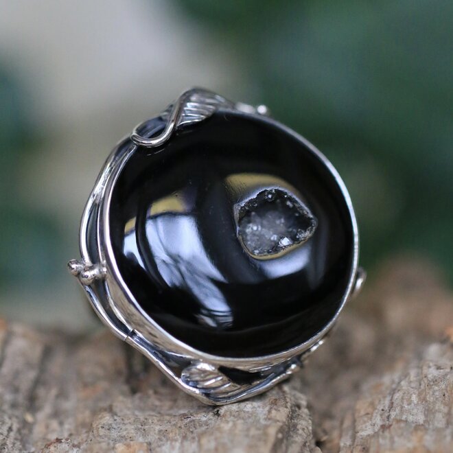 Druzy onyx ring "Al Nath"