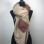 Omslagdoek Bruin / Beige gestreept