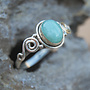 Amazoniet ring ovaal 61