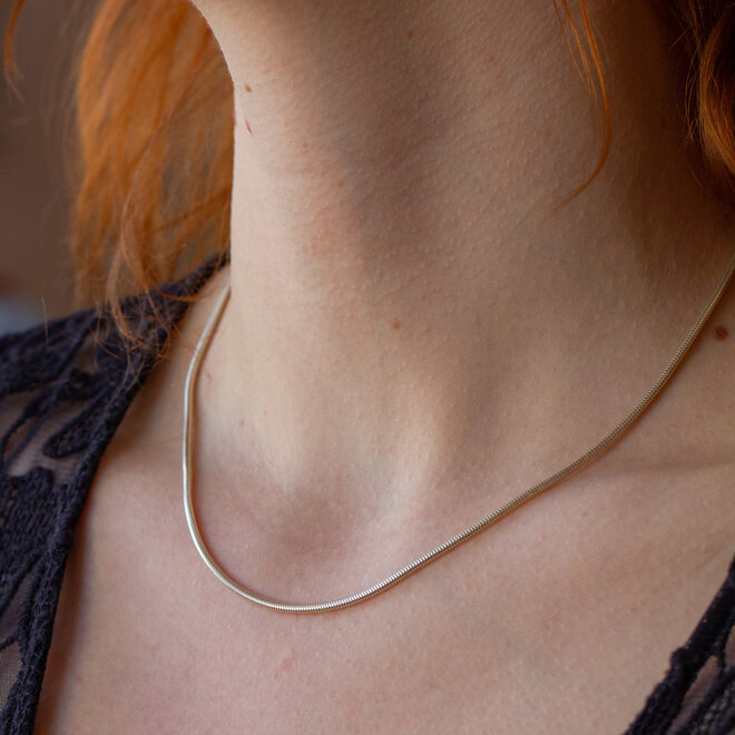 Zilveren ketting Slang 1.9