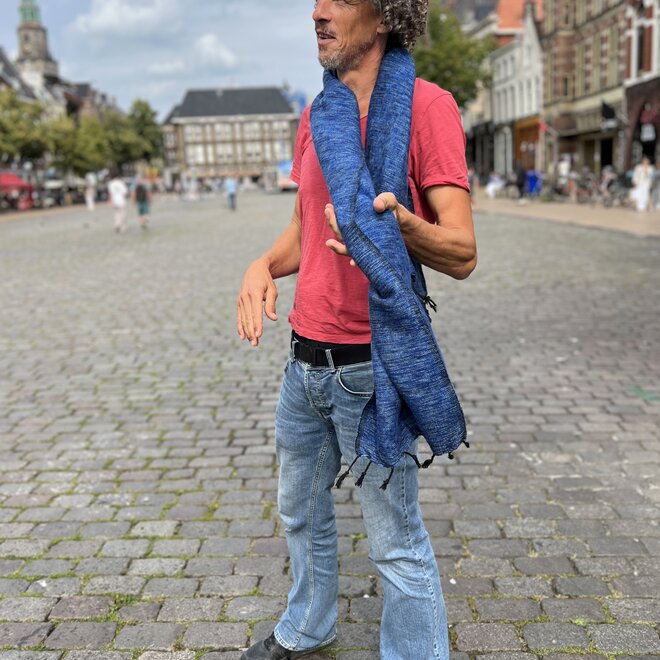 Omslagdoek Jeansblauw