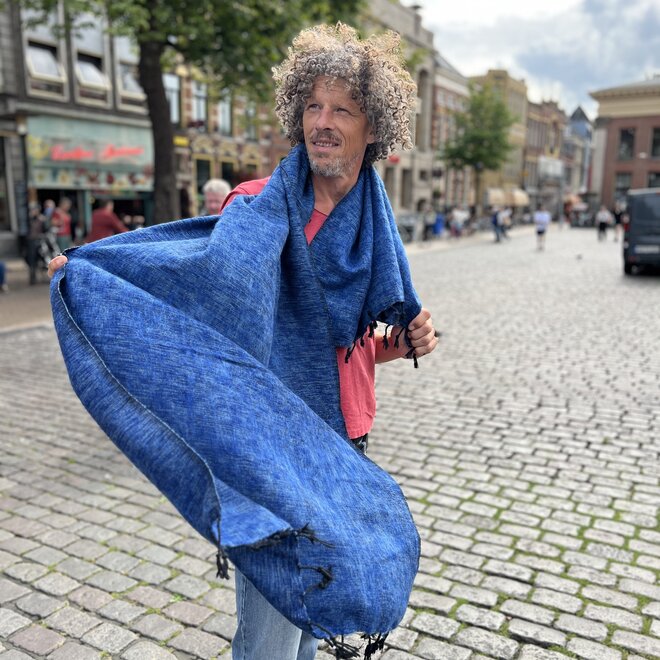 Omslagdoek Jeansblauw