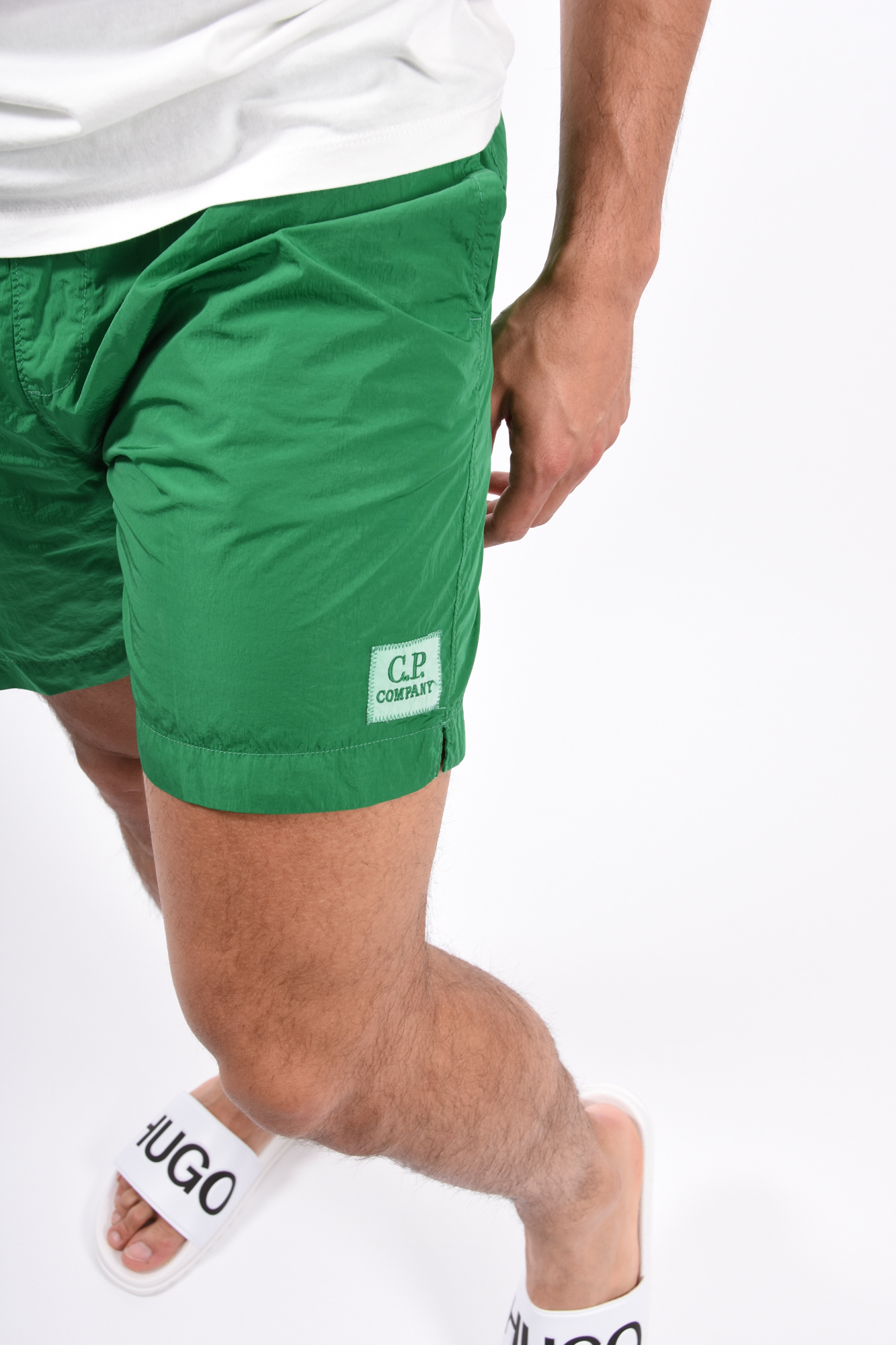 cp company chrome swim shorts
