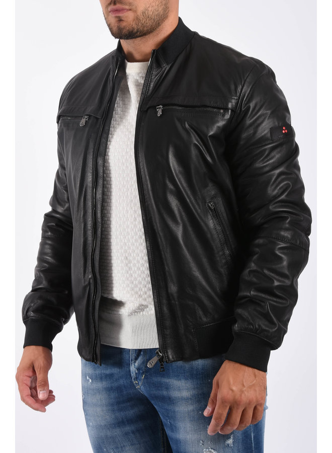 PEUTEREY FW21 - SANDS LEATHER WS 04 Jacket - Black