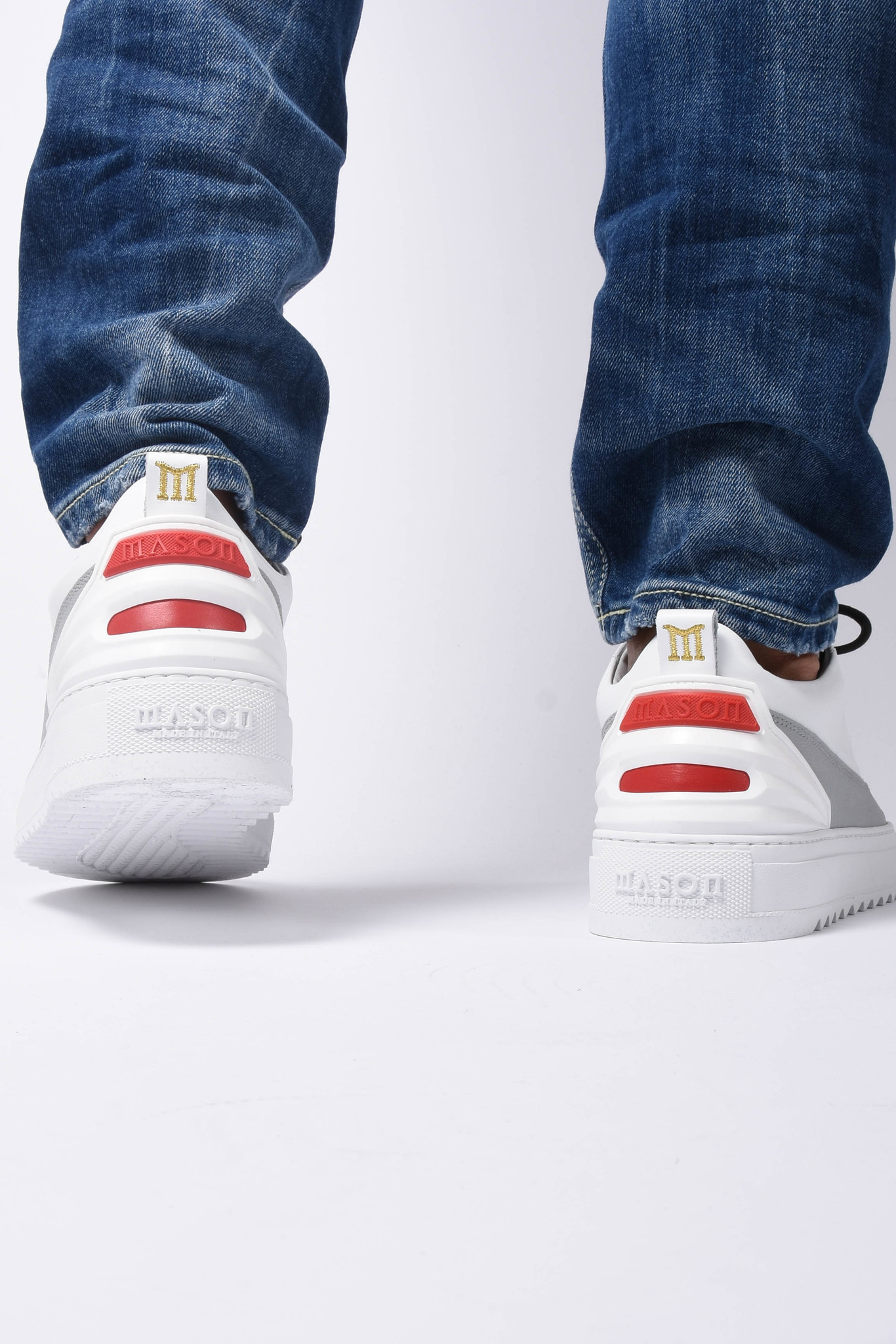 Mason Garments FW21 Firenze Leather 13A White / Grey - Strictly for Men