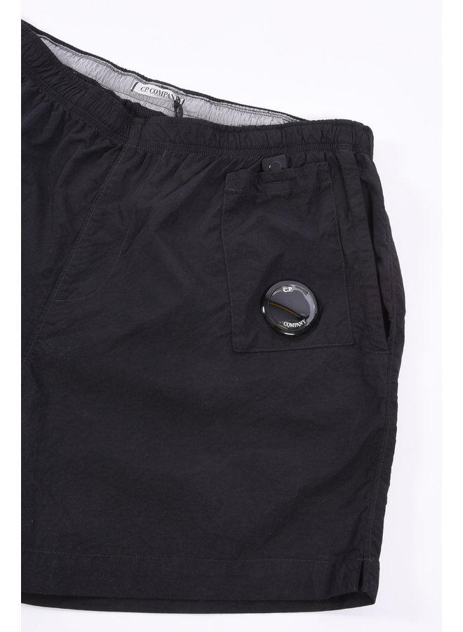C.P. Company SS22 - Flatt Nylon Beach Shorts - Black