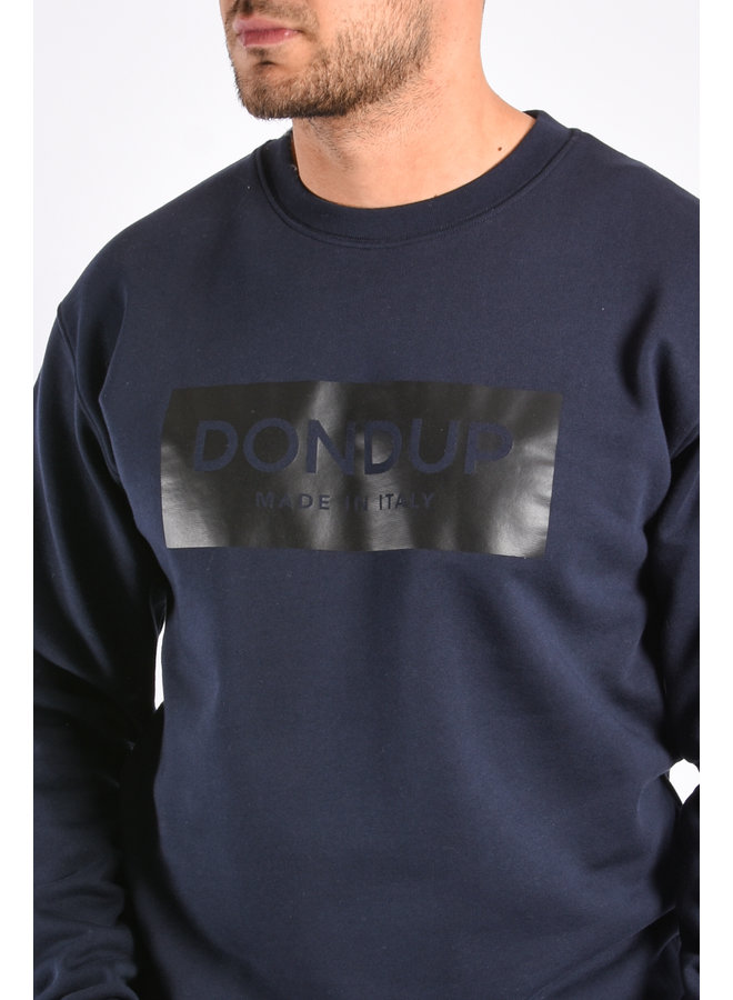 DONDUP FW22 - Felpa Sweater KF0196U Navy Blue