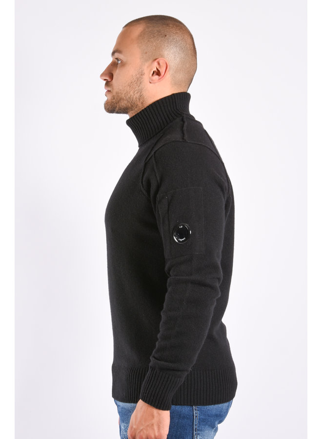 CP Company FW22 - Knitwear turtle neck lambswool - Black