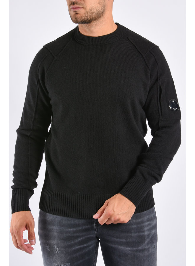 CP Company FW22 - Knitwear crew neck lambswool - Black