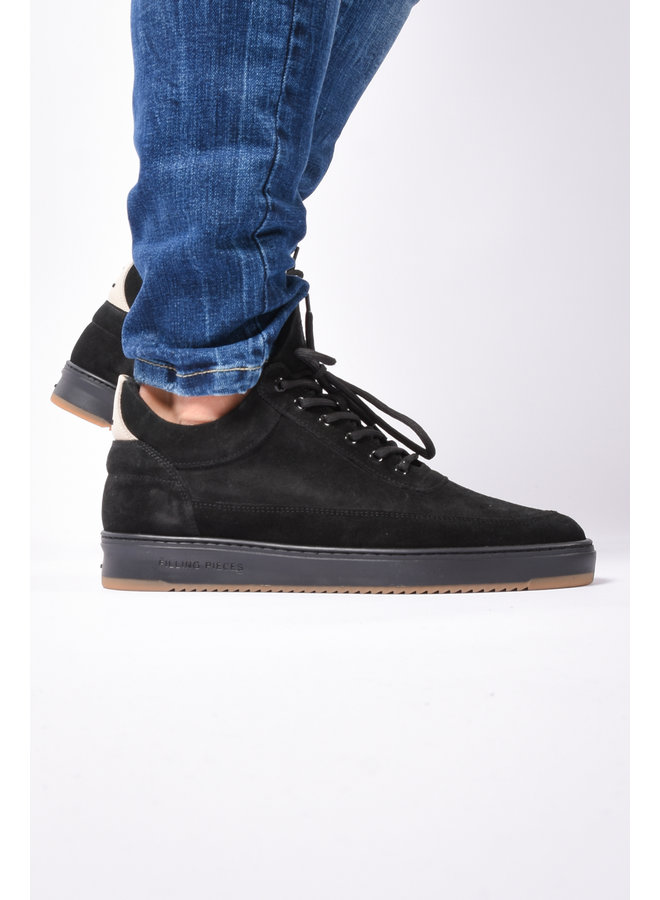 Filling Pieces FW22 - Low top ripple suede - Black