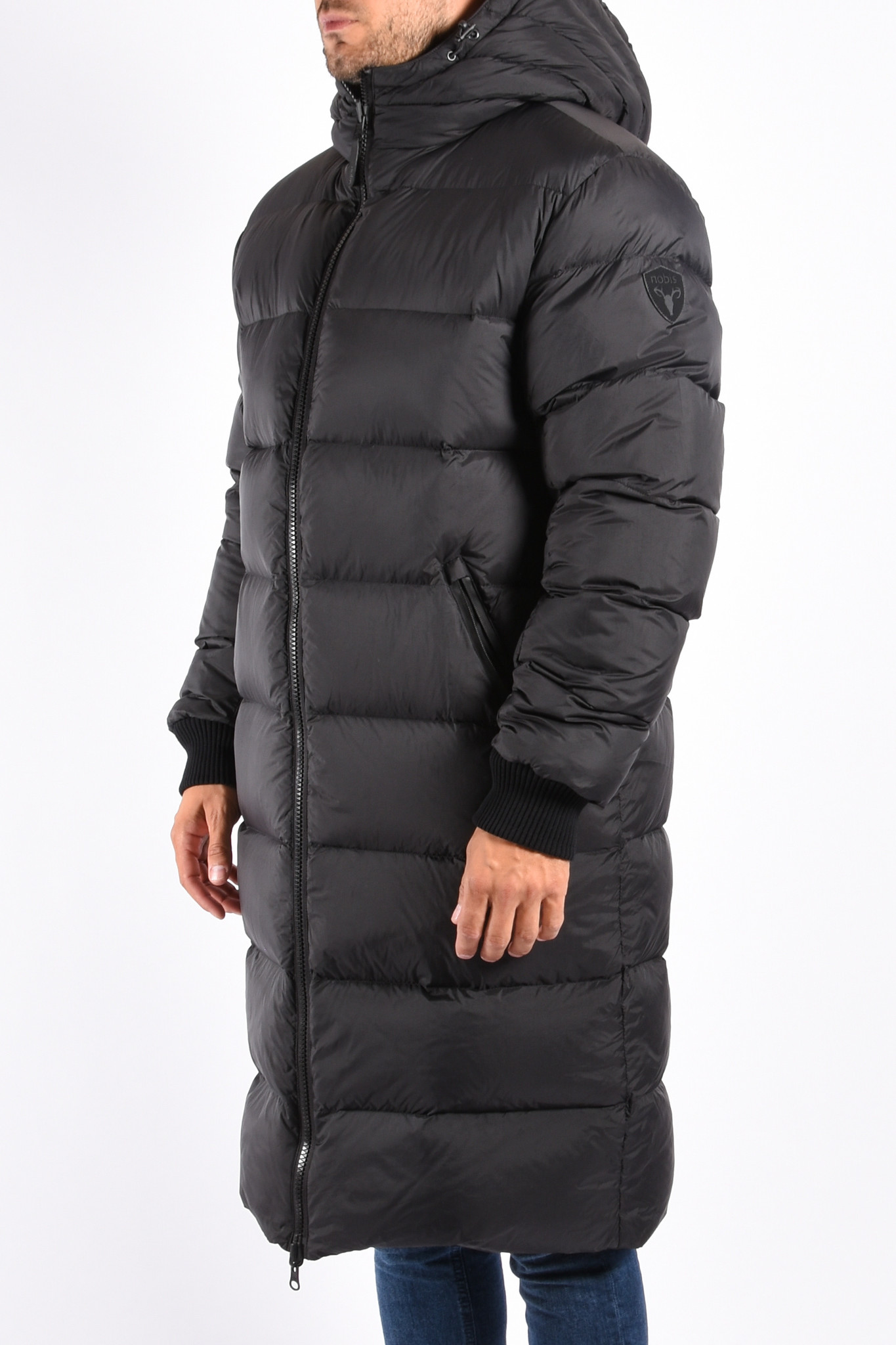 NOBIS FW21 Wayland Long Reversible Puffer Jacket Black Strictly