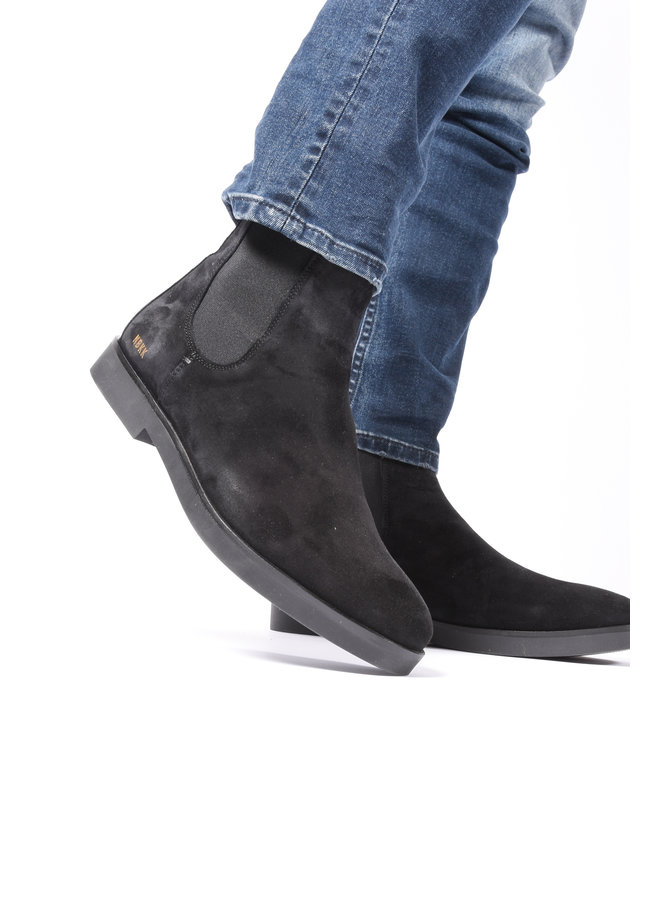 Nubikk - Logan Chelsea Boots Suede - Black