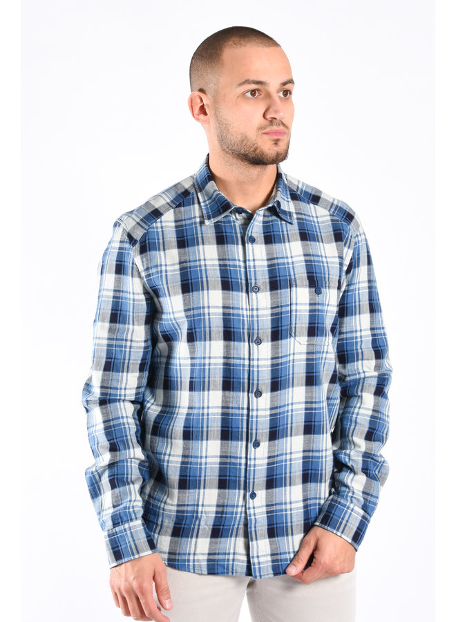 Drykorn SS23 - Checkered Shirt Laremto - Blue