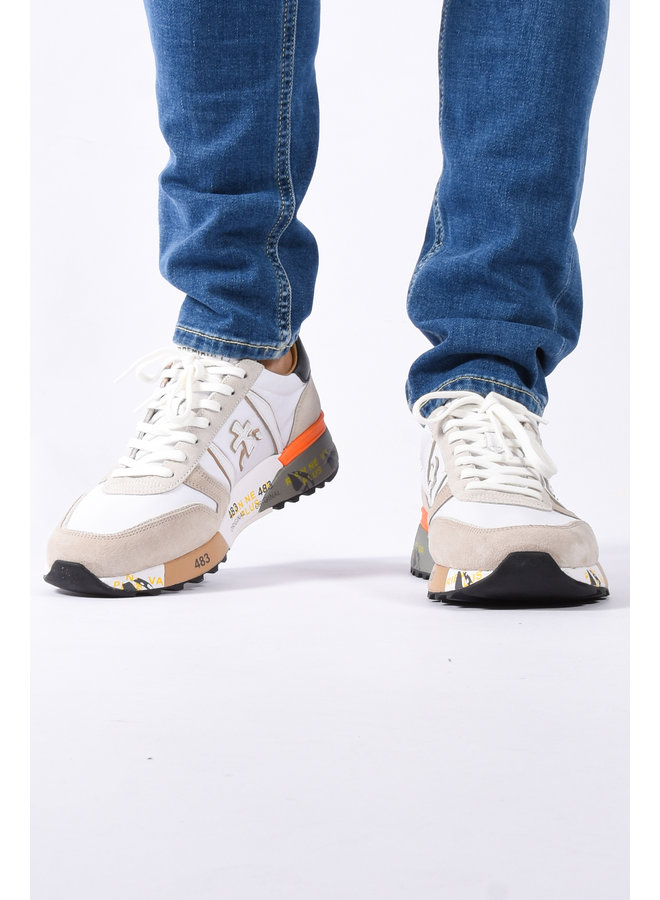 Premiata SS23 - Lander 5678 - White / Beige / Orange