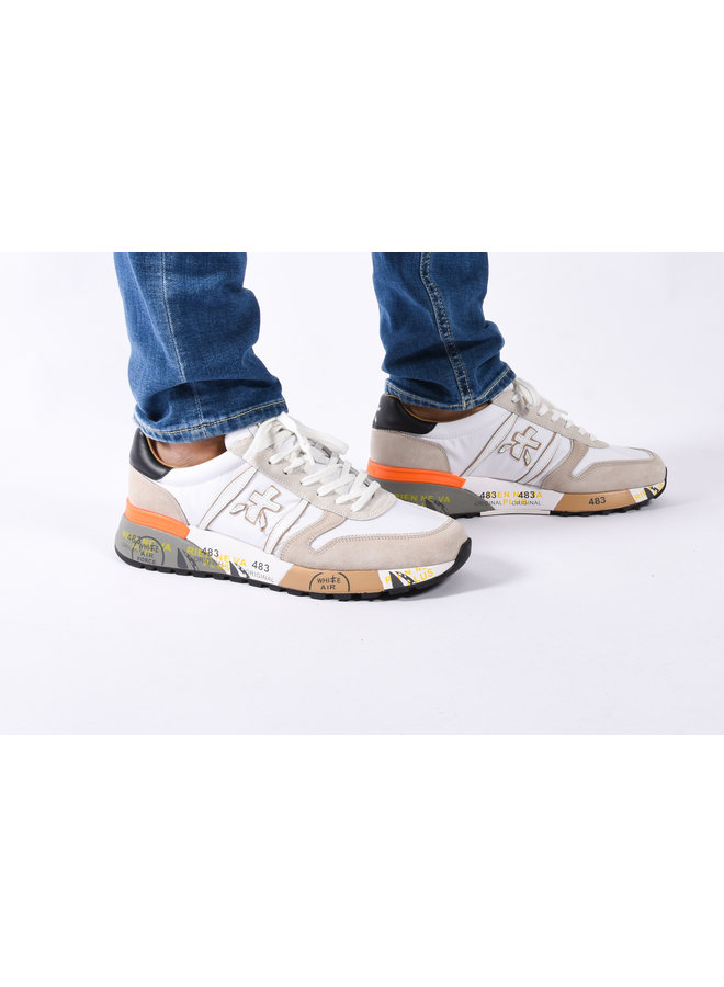 Premiata SS23 - Lander 5678 - White / Beige / Orange