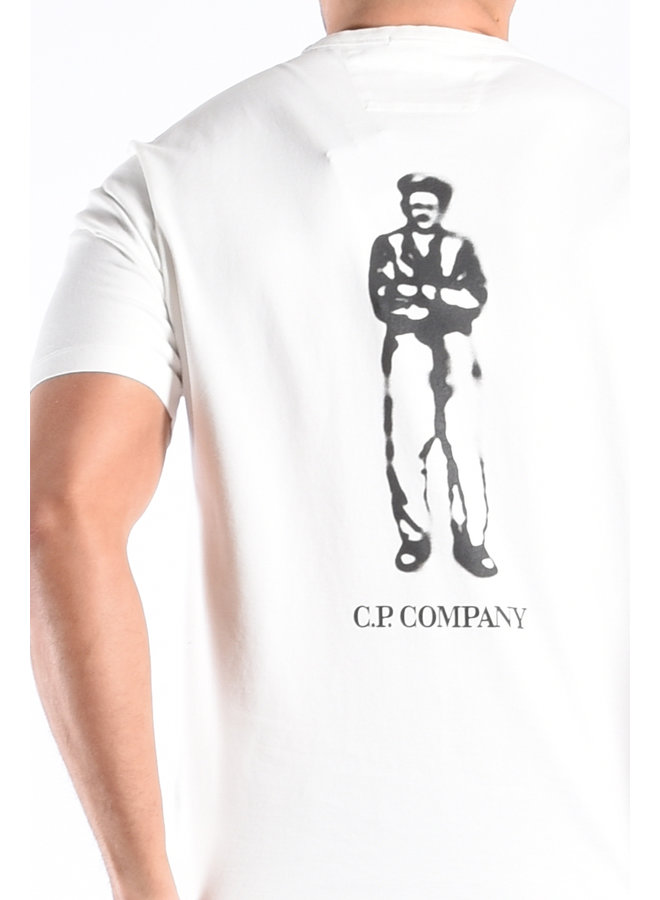 CP Company SS23 - T-Shirt 30/2 Graphic - Gauze White