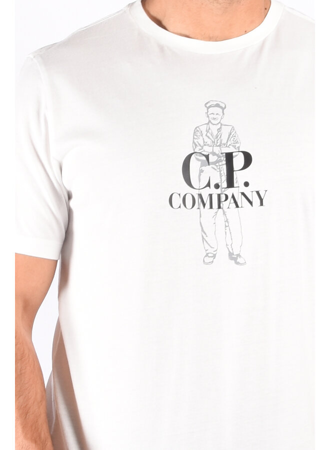 CP Company FW23 - T-shirt 30/1 British Sailor - Gauze white