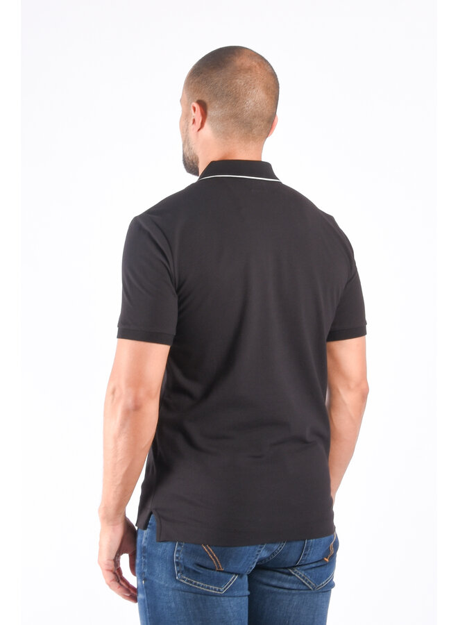 CP Company - Stretch Piquet Slim Striped Polo - Black