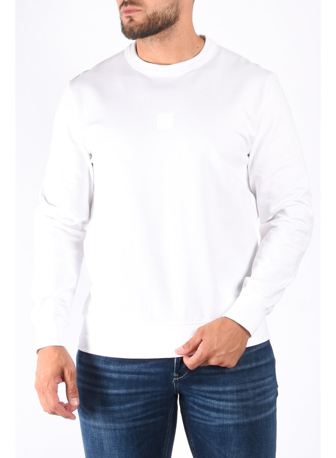 CP Company FW23 - Stretch Fleece Logo Badge Sweatshirt - White