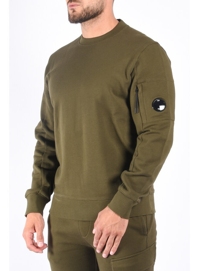 CP Company FW23 - Diagonal Raised Fleece Lens Sweatshirt - Ivy Green