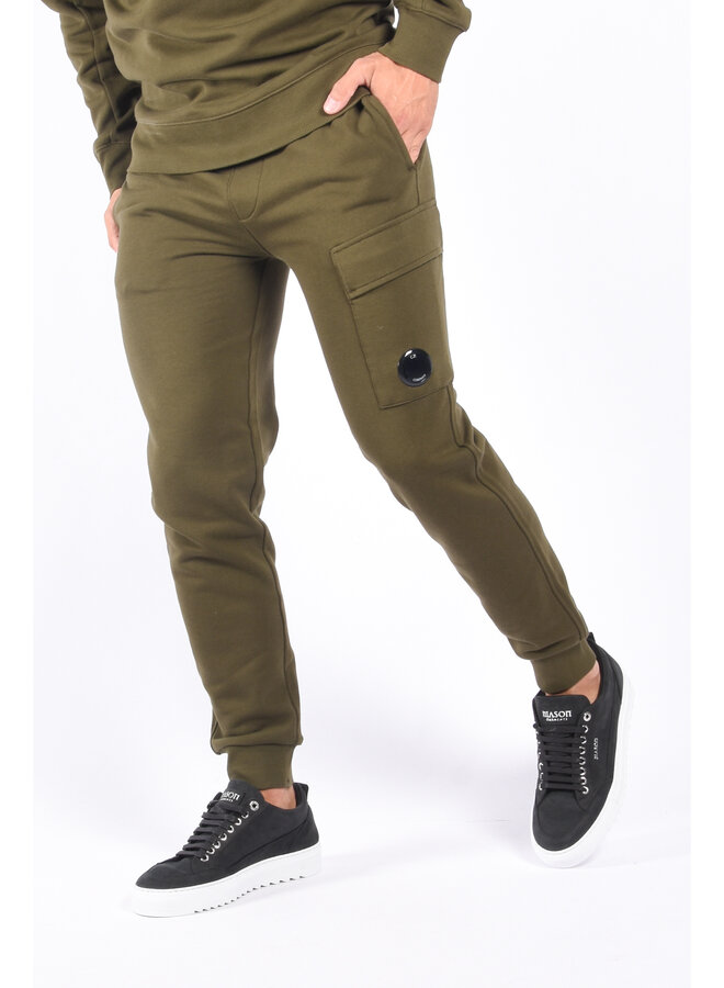 CP Company FW23 - Diagonal Raised Fleece Cargo Trackpants - Ivy Green