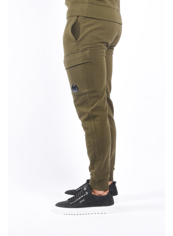 CP Company FW23 - Diagonal Raised Fleece Cargo Trackpants - Ivy Green