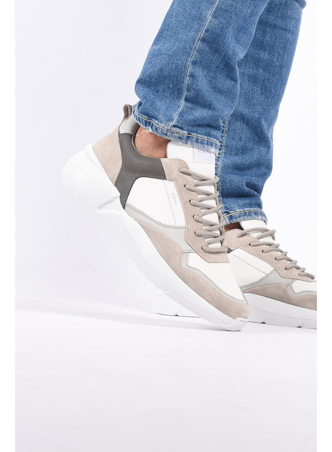Nubikk - Roque Road Wave Sneaker - White Leather Grey