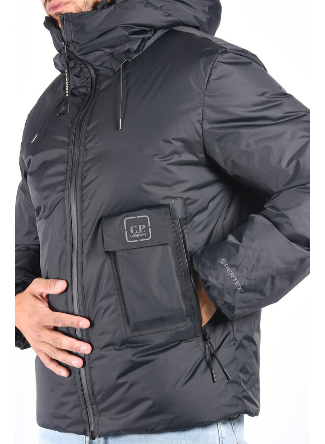 CP Company FW23 - Baffled Hooded Down Jacket - Black