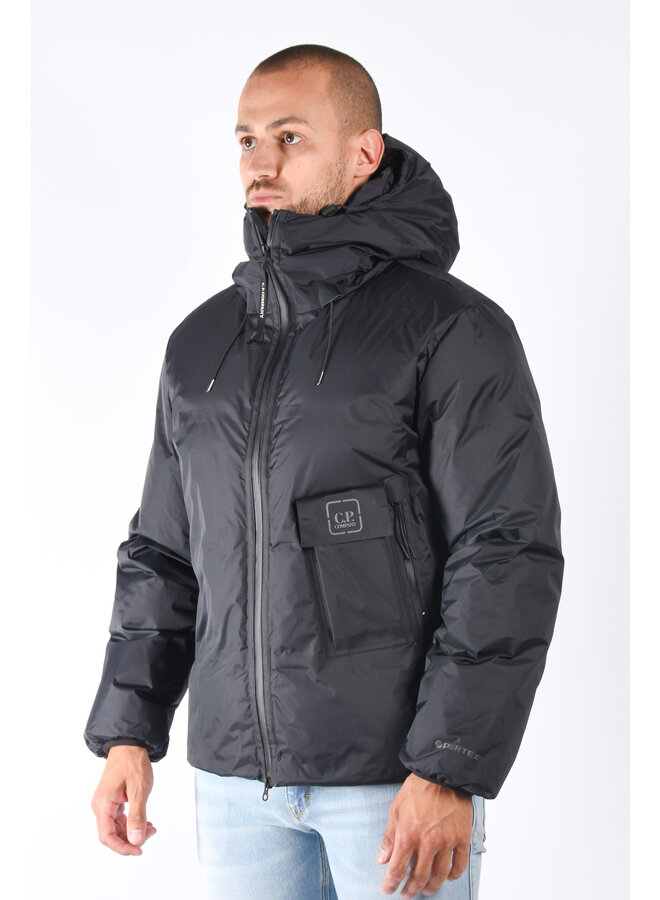 CP Company FW23 - Baffled Hooded Down Jacket - Black