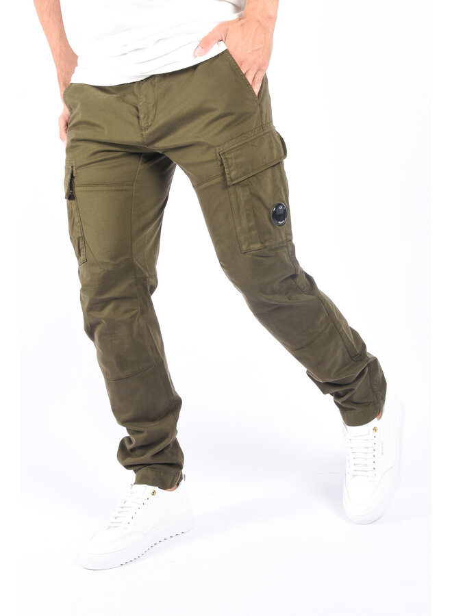 CP Company FW23 - Stretch Sateen Cargo Pants - Ivy Green