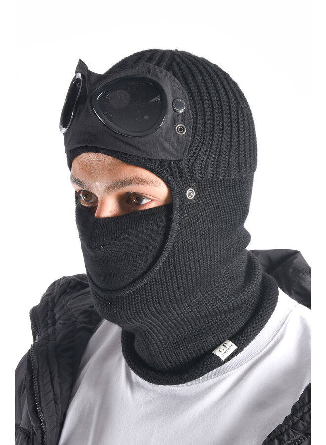 CP Company FW23 - Merino Wool Goggle Ski Mask - Black